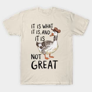 It Is What It Is And Its Not Great Goose T-Shirt